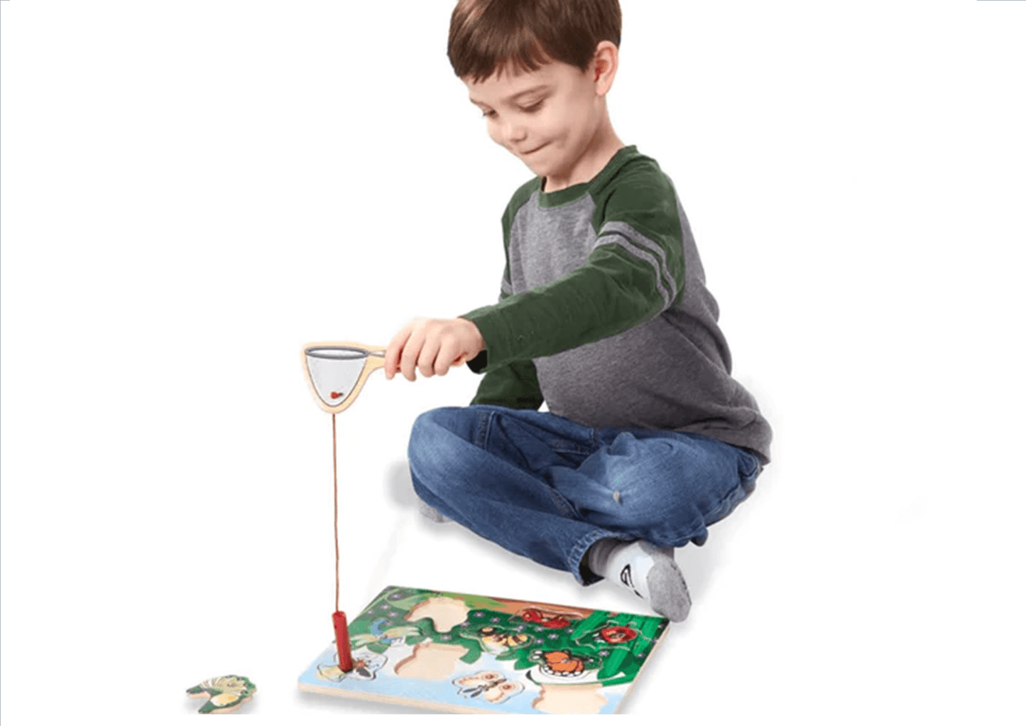 MELISSA & DOUG Bug Catching Magnetic Puzzle Game: Use the magnetic butterfly net to "capture" the 10 bug buddies from the game board - M&D-3779 ebuystt
