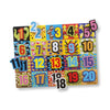 MELISSA & DOUG Jumbo Numbers Chunky Puzzle: Counting fun begins with this extra thick wooden puzzle that includes 20 easy-grasp, chunky pieces (1-20) - 3832