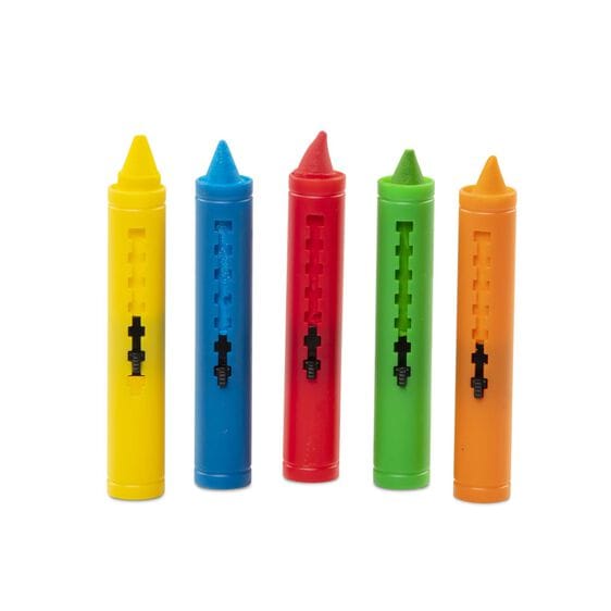 MELISSA & DOUG Learning Mat Crayons: Design, draw and color on learning mats or other non-porous surfaces then, wipe off and begin again - M&D-4279
