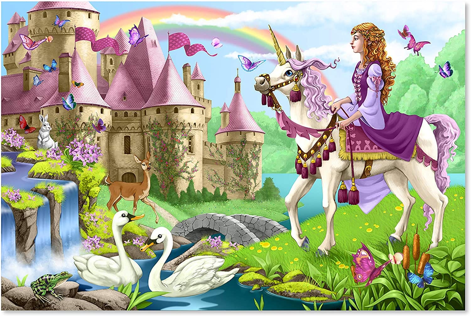 Melissa & Doug Fairy Tale Floor Puzzle: The Jumbo Floor Puzzle makes an exceptional birthday gift or holiday gift for kids ages three and older - M&D-4427 ebuystt