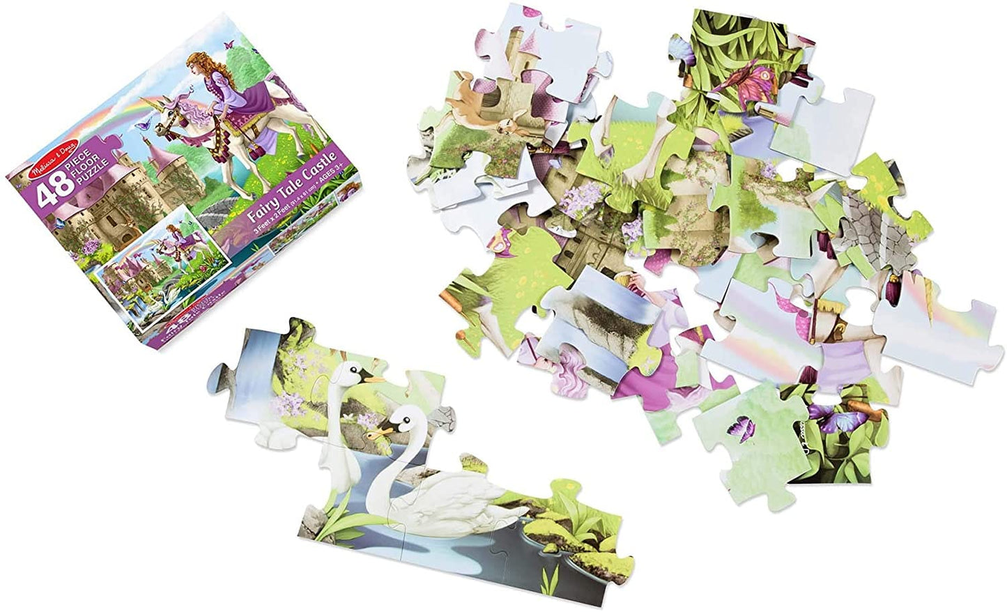 Melissa & Doug Fairy Tale Floor Puzzle: The Jumbo Floor Puzzle makes an exceptional birthday gift or holiday gift for kids ages three and older - M&D-4427 ebuystt