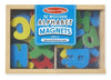 MELISSA & DOUG  Magnetic Wooden Alphabet: 52 brightly colored magnetic letters in a handy wooden case for easy storage and on-the-go play. Ideal for letter recognition, matching, and stenciling - 448