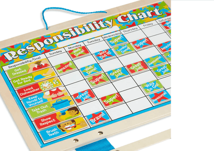 Melissa & Doug Magnetic Responsibility Chart: Catch children in the act of behaving well and reward them, then watch those good habits multiply - M&D-5059