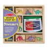 MELISSA & DOUG  Dinosaur Stamp Set: Children love using the 8 detailed dino stamps and a two-color inkpad - 1633