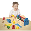 MELISSA & DOUG  Take Along Tool Kit: This 24-piece set includes wooden nails, screws, nuts, and bolts for hours of creative fun that also helps 