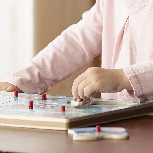 MELISSA & DOUG Musical Instruments Sound Puzzle: Place an instrument piece correctly in the puzzle board and listen to it play - M&D-732 ebuystt