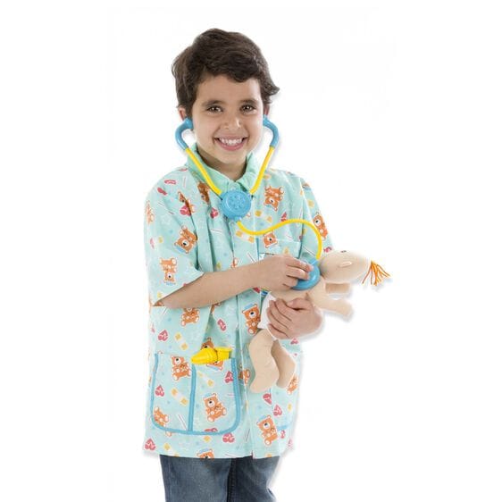 MELISSA & DOUG Pediatric Nurse Role Play Costume Set: Everything little nurses need to take care of a newborn baby--including the baby - M&D-8519 ebuystt