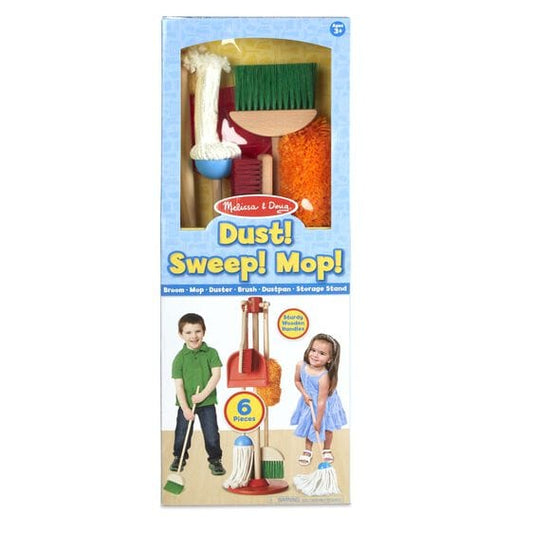 MELISSA & DOUG  Dust! Sweep! Mop!: This six-piece play set gives kids all the housekeeping tools they need to keep it clean - 8600 ebuystt