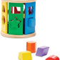 MELISSA & DOUG Match And Roll Shape Sorter: Toddlers can drop the dozen-plus vibrant wooden shapes--including a triangle, octagon, star, rectangle, square, trapezoid, hexagon - M&D-9041 ebuystt