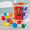 MELISSA & DOUG Match And Roll Shape Sorter: Toddlers can drop the dozen-plus vibrant wooden shapes--including a triangle, octagon, star, rectangle, square, trapezoid, hexagon - M&D-9041