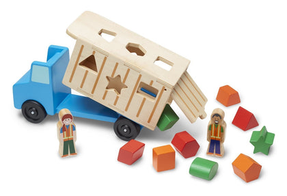 MELISSA & DOUG  Shape Sorting Dump Truck: This superbly crafted toy helps teach shape and color recognition and encourages imaginative play and creativity - 9397