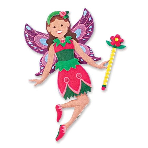 MELISSA & DOUG Puffy Sticker Play Set Fairy: This reusable puffy sticker set includes a sturdy double-sided background panel, plus 75 glitter-filled puffy stickers - 9414 ebuystt