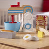 MELISSA & DOUG  Wooden Make A Cake Mixer Set: urn dials to 