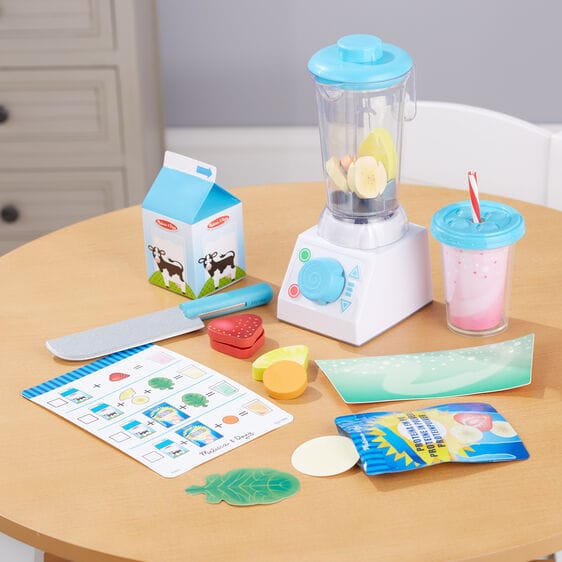 MELISSA & DOUG  Smoothie Maker Blender Set: Whip up delicious playtime smoothies with this pretend play blender - M&D-9841 ebuystt
