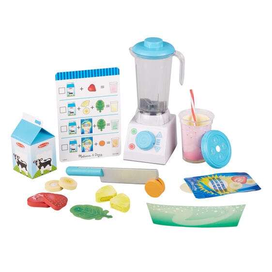 MELISSA & DOUG  Smoothie Maker Blender Set: Whip up delicious playtime smoothies with this pretend play blender - M&D-9841 ebuystt