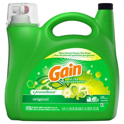 Ultra Concentrated & Aroma Boosted New Gain Original Liquid Laundry Detergent 5.91 L / 200 Fl. Oz - 146 Loads (2X Ultra Concentrated) / 281336 dayana sifontes