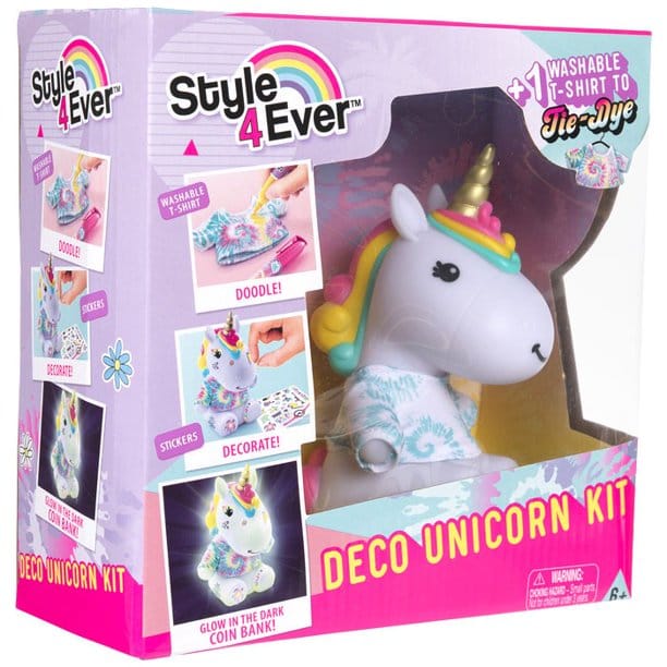 NASA Tie Dye Unicorn: Decorate the unicorn tie dye collector with stickers, rhinestones and a pen - OFG202