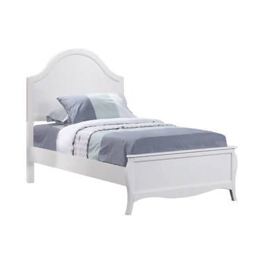 Dominique Twin Panel Bed White - 400561T Pie's Variety Store