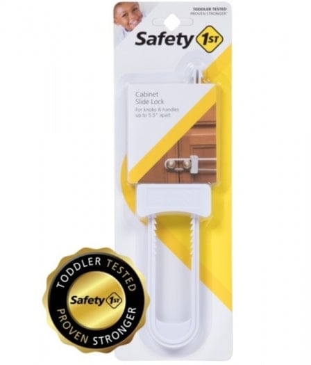 SAFETY 1ST  Cabinet Slide Lock 1 Pk: Help to keep your curious crawler from accessing an off-limit side by side cabinet with a sturdy Cabinet Slide Lock - 1100050 ebuystt