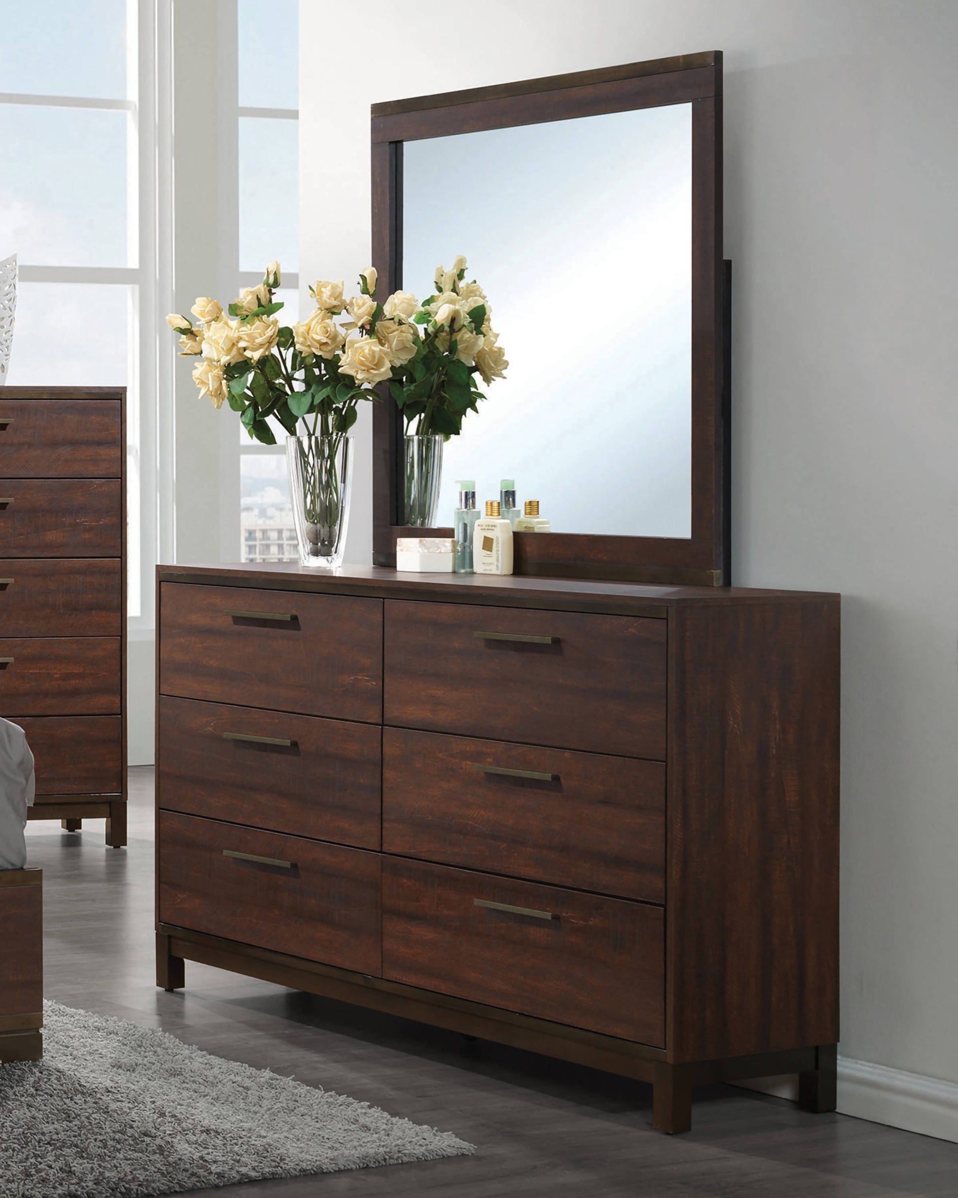 Edmonton 6-Drawer Dresser Rustic Tobacco - 204353 Pie's Variety Store