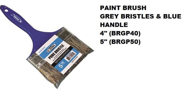 Brown's Paint Brush with Blue Hand and Grey Durable Bristles, Perfect for DIYers and Professionals Alike