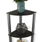 Momentum Furnishings Corner Shelf 3 Tier Espresso Perfect for any Room, Durable Easy to Clean Finish are affordable, stylish, and easy to assemble 11.73 Inches l x 11.73" W x 29.76'H - PBF-0286-709-SQ Mega