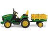 PEG-PEREGO John Deere Ground Force With Trailer: The vehicle operates with a 12V/8Ah/100Wh battery. The battery can be recharged using a common household socket - OR00478