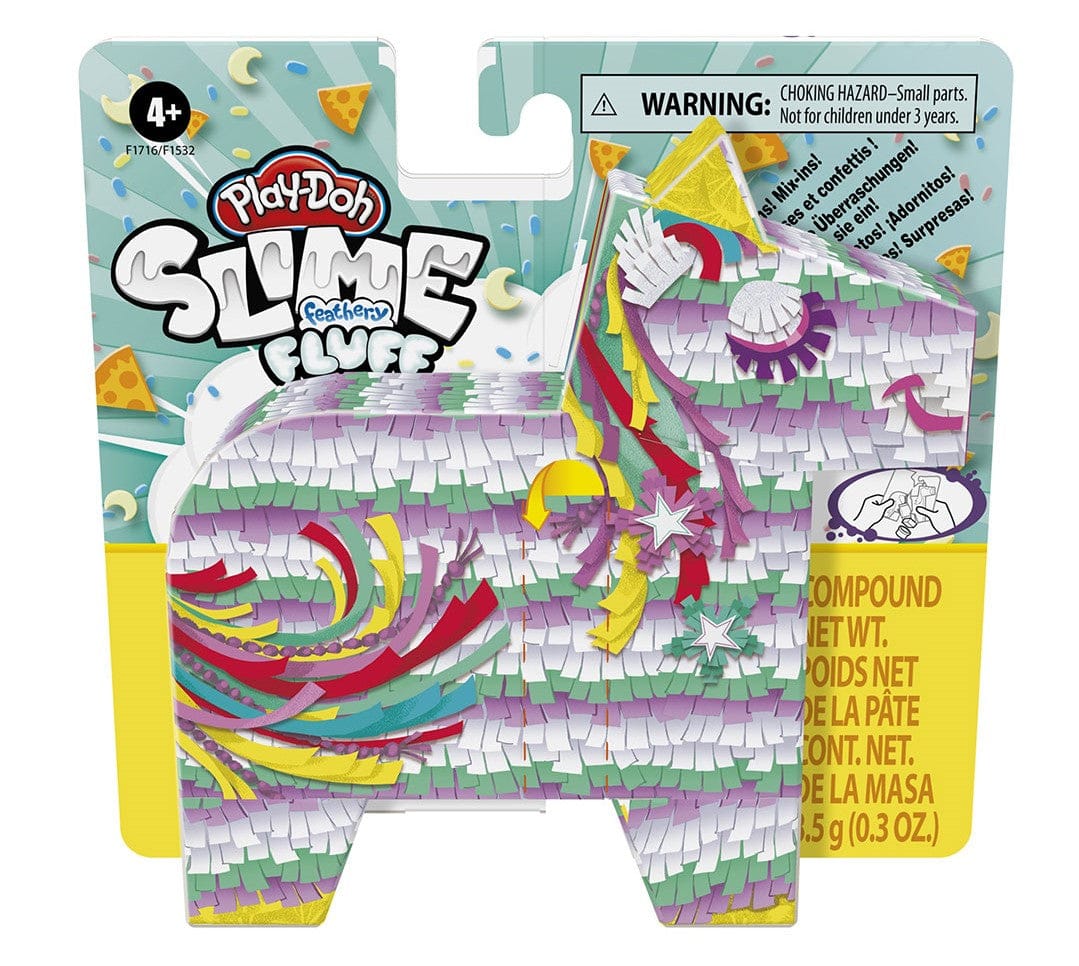 HASBRO  Playdoh Slime Puffy Cotton Assorted: The fun starts as soon as they tear open the piñata box filled with 2 cans of Play-Doh Slime Feathery Fluff - F1532 ebuystt