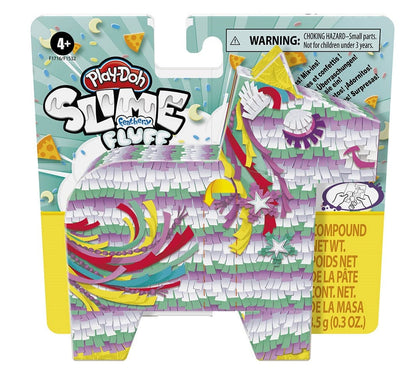 HASBRO  Playdoh Slime Puffy Cotton Assorted: The fun starts as soon as they tear open the piñata box filled with 2 cans of Play-Doh Slime Feathery Fluff compound - F1532