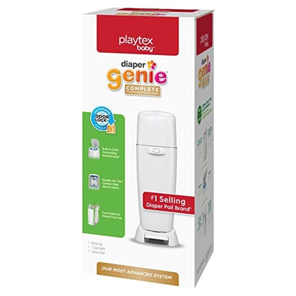 GTBW  Diaper Genie Complete White: Ultimate Odor Lock system, 7 layer refill bag with Air-Tite clamp - 17617