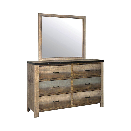 Sembene 6-Drawer Dresser Antique Multi-Color Collection: Add A Touch Of Rustic Charm To Your Bedroom Decor. This Wooden Dresser Is Finished In Pleasing Earth Tones, Giving It A Classic Look.  SKU: 205093 coastmega