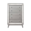 Leighton 5-Drawer Chest Metallic Mercury Collection: This Chest Adds A Touch Of Shimmer To Any Bedroom, Five Large Drawers Offer Plenty Of Convenient Space For Storage. Leighton SKU: 204925