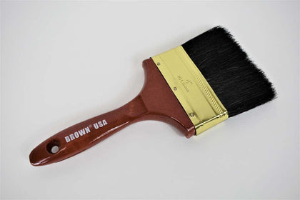 Brown Usa Premium Painting Brush 6 inch  For decks, prevents, fences, painting shingles and walls. Specialty brush with polyester & bristle filament blend paint, stain and waterproofing brush. -VPT0010