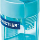 Staedtler Double Hole Tub Pencil Sharpener is the perfect compact pencil sharpener for colored pencils, for large pencils, for regular pencils - the 2 holes accommodate a multitude of different sizes - 512 006 Pie's Variety Store
