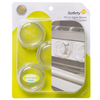 Safety 1st Clear View Stove Knob Covers 5pk:  Help keep your stove knobs off-limits with Clear View Stove Knob Covers - 48409