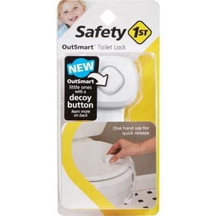 SAFETY 1ST  Outsmart Toilet Lock: Safety 1st Outsmart Toilet Lock helps you keep them safer with the first ever decoy button - HS288