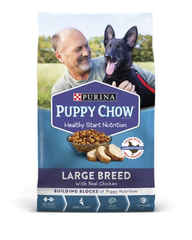 Purina Puppy Chow Large Breed Chicken Flavor Formula Dry Dog Food, 32-lb - 01780014918