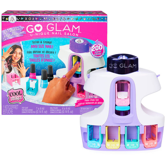 GO GLAM U-nique Nail Salon with Portable Stamper, 5 Design Pods and Dryer, Nail Kit Kids Toys for Ages 8 and up - 606220 ebuystt
