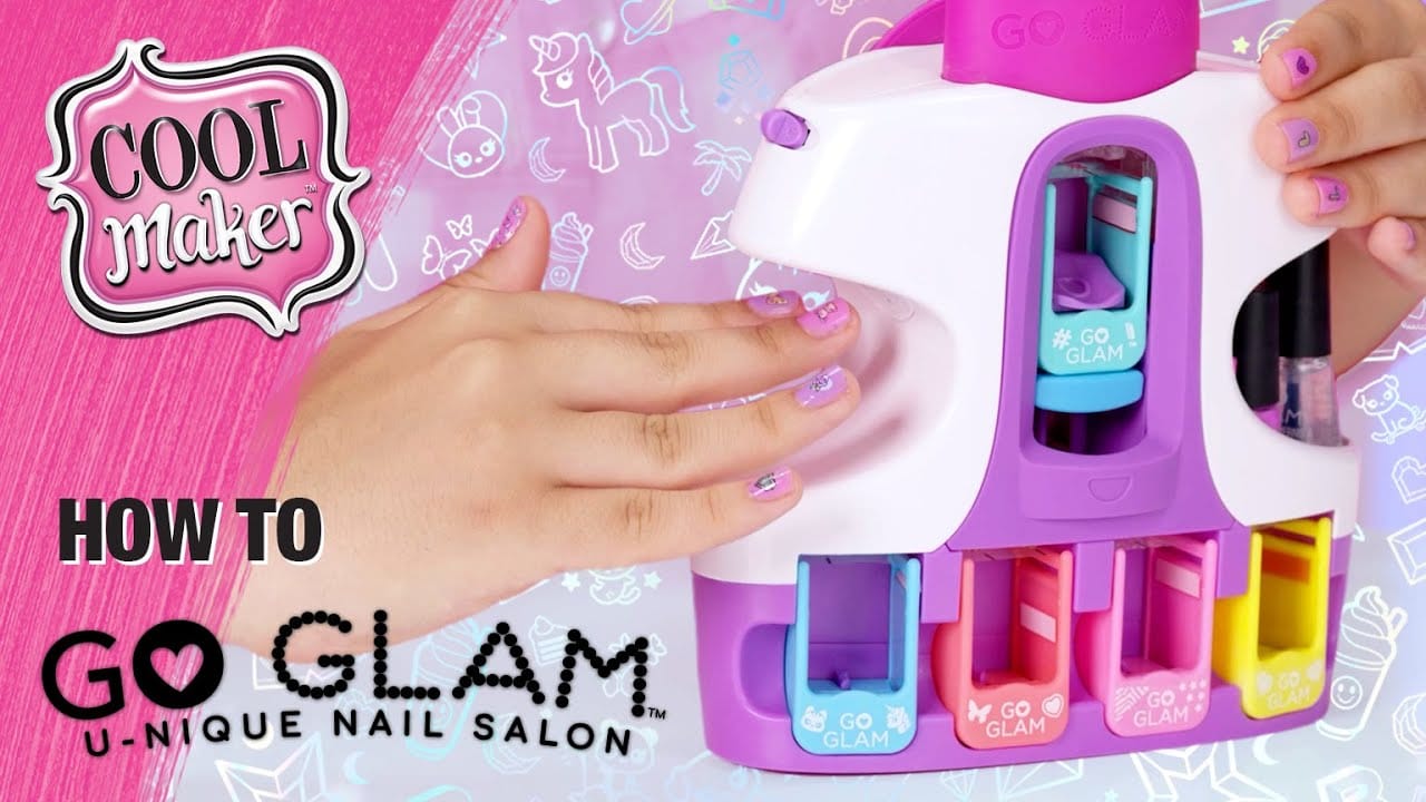 GO GLAM U-nique Nail Salon with Portable Stamper, 5 Design Pods and Dryer, Nail Kit Kids Toys for Ages 8 and up - 606220 ebuystt