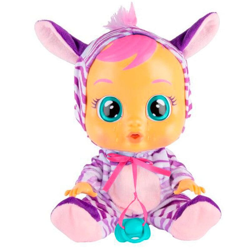 SPIN MASTER Cry Babies Zena:This is Zena, a beautiful crying baby with her pacifier and her soft Zebra pajamas - 80140