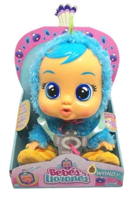 SPIN MASTER Cry Babies Wandy: She is super cute with the colorful feathers on her but... she cries real tears when you take the doll out of her - 93201