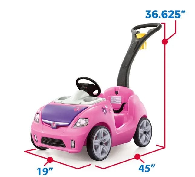 STEP-2 Whisper Ride Buggy Pink: Take this stylish kids’ toy push car out for a stroll with your little one - 824200