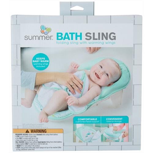 Summer Bath Sling With Warming Wings Teal, Detachable warming wings can be used wet or dry - 09670
