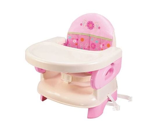 Summer Infant Deluxe Comfort Folding Booster Seat Pink Happiness: 3-point restraint system, Chair straps secure booster to chair - 13060B