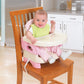 Summer Infant Deluxe Comfort Folding Booster Seat Pink Happiness: 3-point restraint system, Chair straps secure booster to chair - 13060B ebuystt