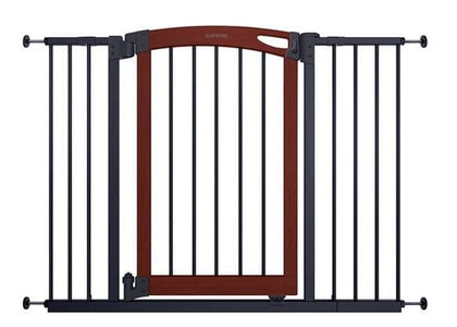 Summer Essex Craft Wood And Metal Baby Gate: This gate is designed with an arched doorway with an integrated handle for easy opening - 33200