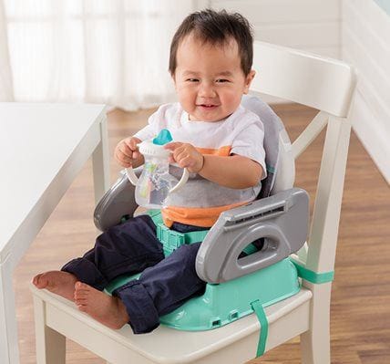 Summer Infant Deluxe Comfort Booster Seat Elephant Love, Convenient, Comfortable Solution for eating in-home or on-the-go - 13520 ebuystt