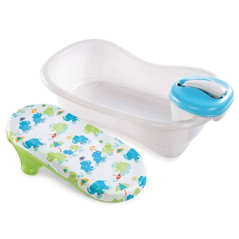 Summer Newborn To Toddler Bath Center & Shower: Tub has four stages that grow with your child to make bath time easier ebuystt