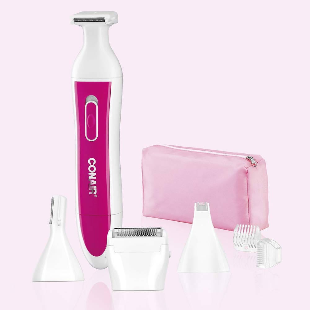 Conair Satiny Smooth All-In-One Personal Groomer this multi-purpose unit is perfect for trimming eyebrows, touching up sensitive and hard-to-reach places, and shaving legs and underarms. - LT7N Pie's Variety Store