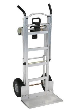 Cosco Handmick 3 In 1 Convertible Pneumatic 1000 Lbs Load Capacity 61" Height, 55-3/4" Length X 21" Width Hand Truck - Easily Converts To A 2 Wheel Upright, 4 Wheel Cart, Or An Assisted 4 Wheel Hand Truck - 206260 Hannah Frederick